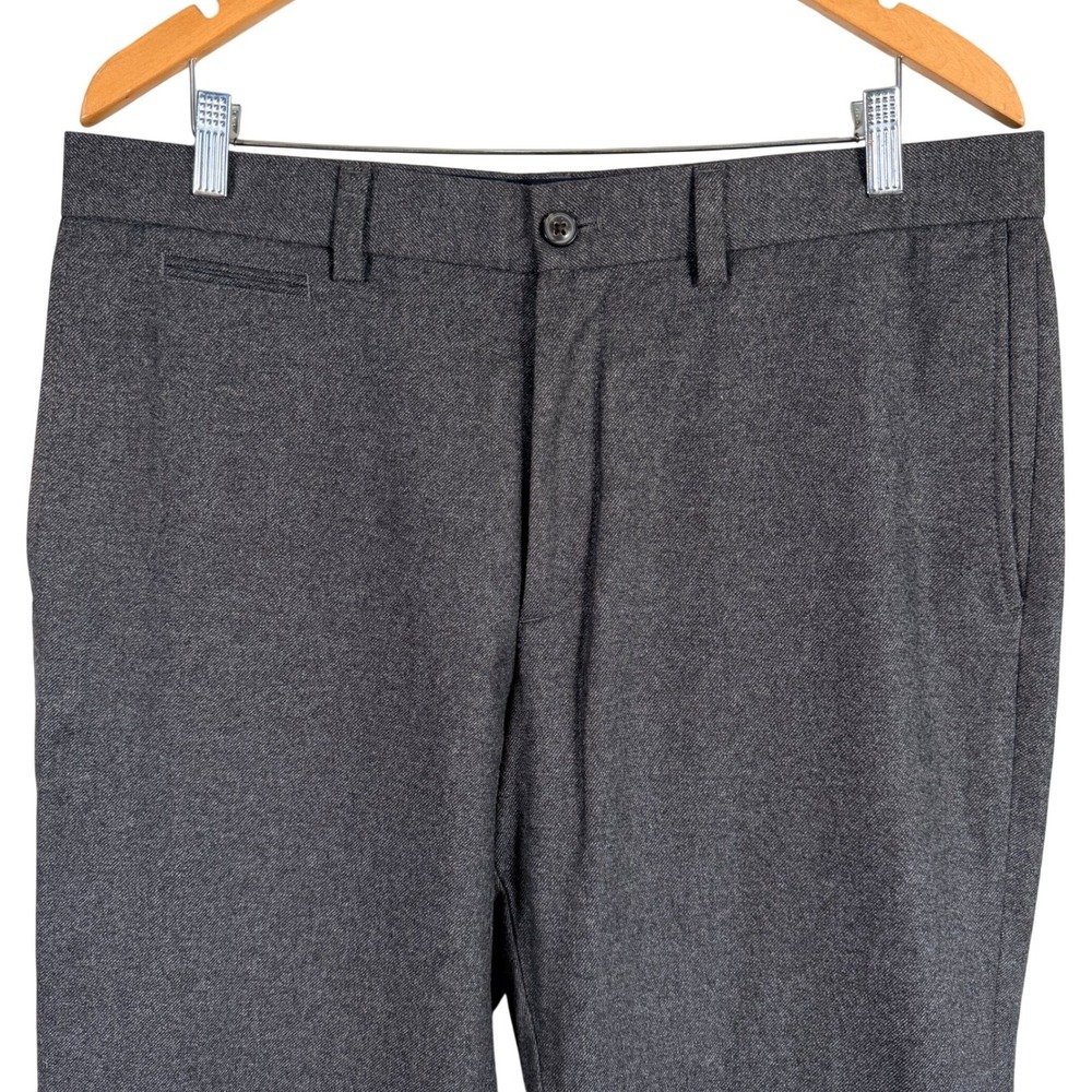 Banana Republic Dress Pants Aiden Fit‎ Nova Fides Wool Mens 36x34 Charcoal Grey